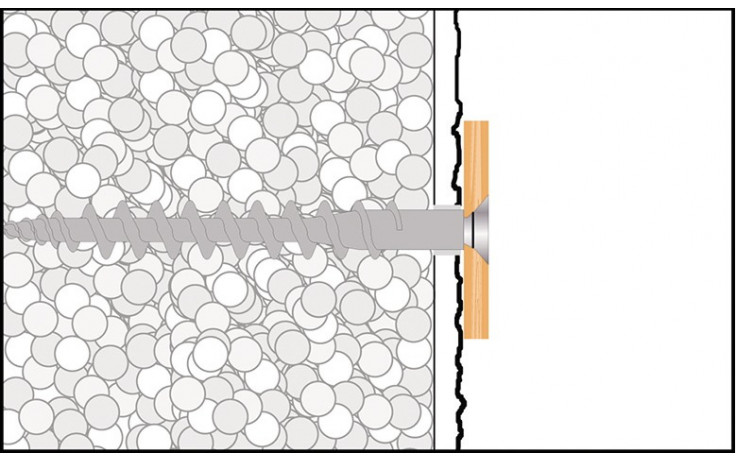 Isolierschraubdübel IPSD - telegrau RAL 7045 - Länge 80mm