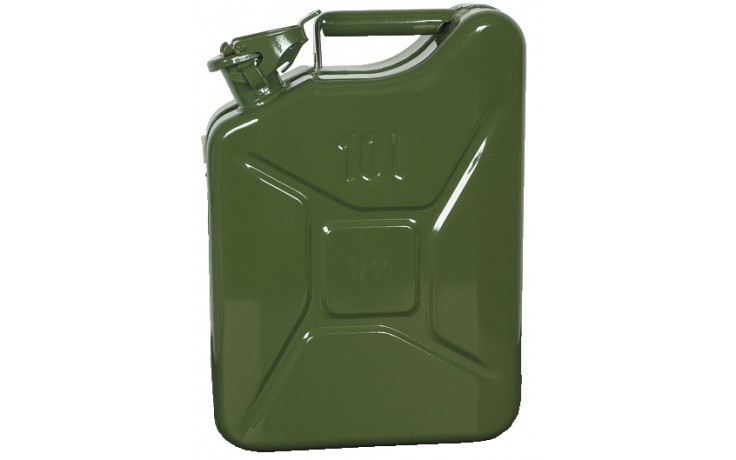 Benzinkanister Armee-Modell, Stahlblech, Inhalt l: 10