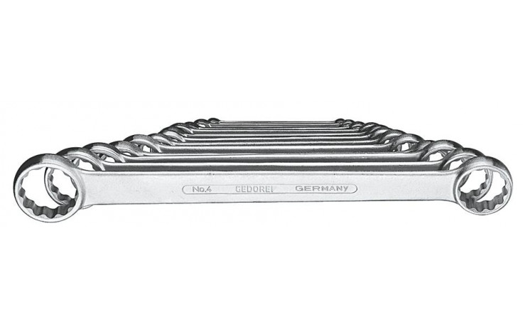 GEDORE Doppelringschlüsselsatz DIN 837 Chrom-Vanadium 4/12 12teilig