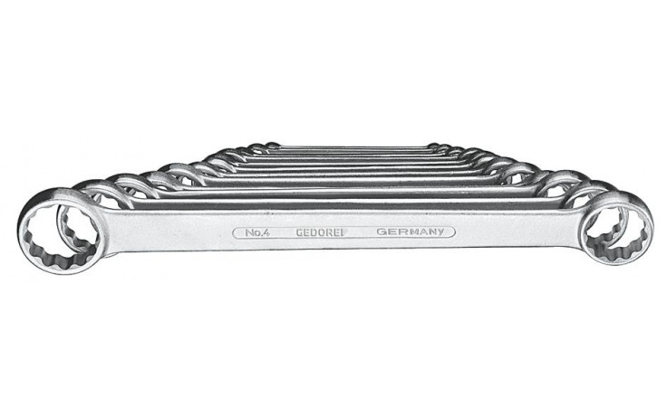GEDORE Doppelringschlüsselsatz DIN 837 Chrom-Vanadium 4/120 12teilig