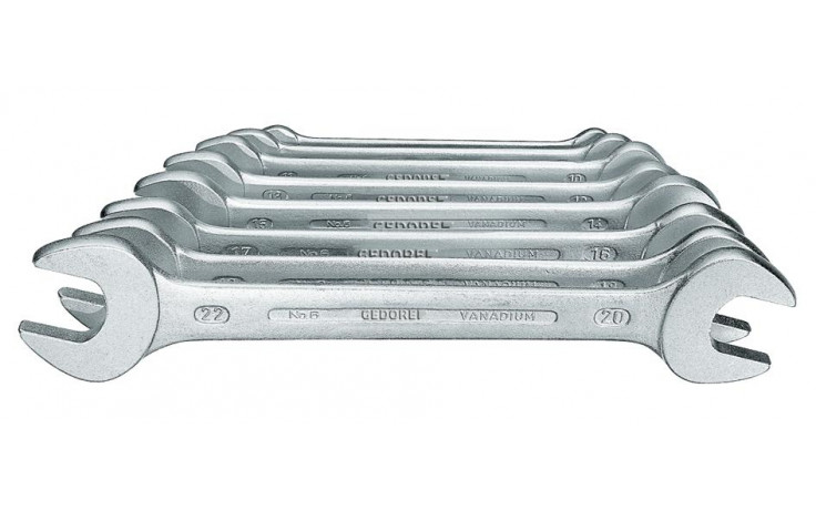GEDORE Doppelmaulschlüsselsatz DIN 3110 Chrom-Vanadium 6/8 8teilig