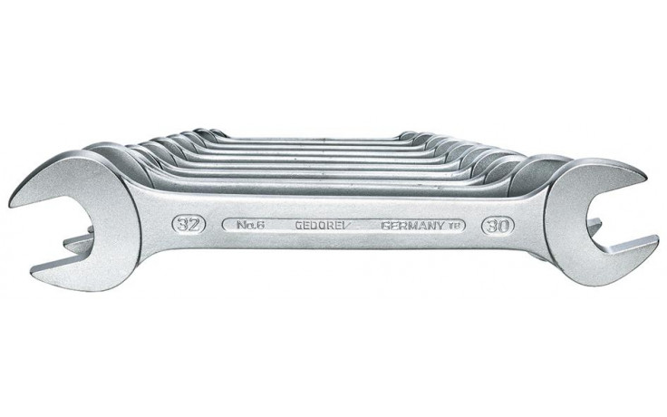 GEDORE Doppelmaulschlüsselsatz DIN 3110 Chrom-Vanadium 6/100 10teilig