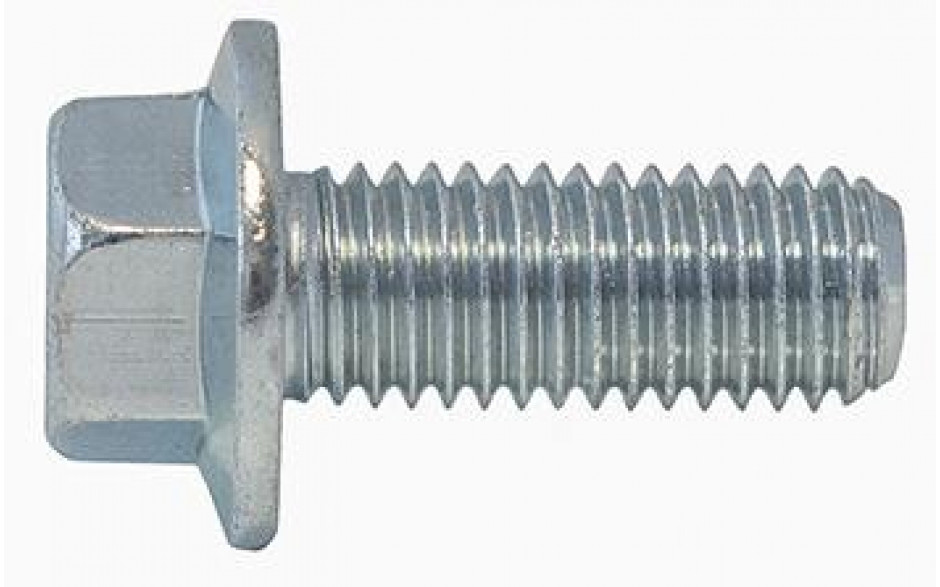 Sechskantschraube mit Flansch DIN 6921 - 8.8 - verzinkt blau - M5 X 25