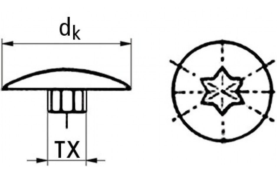 Abdeckkappe für Universal-Turboschraube Flachkopf Ø11 - TX30 - reinweiß