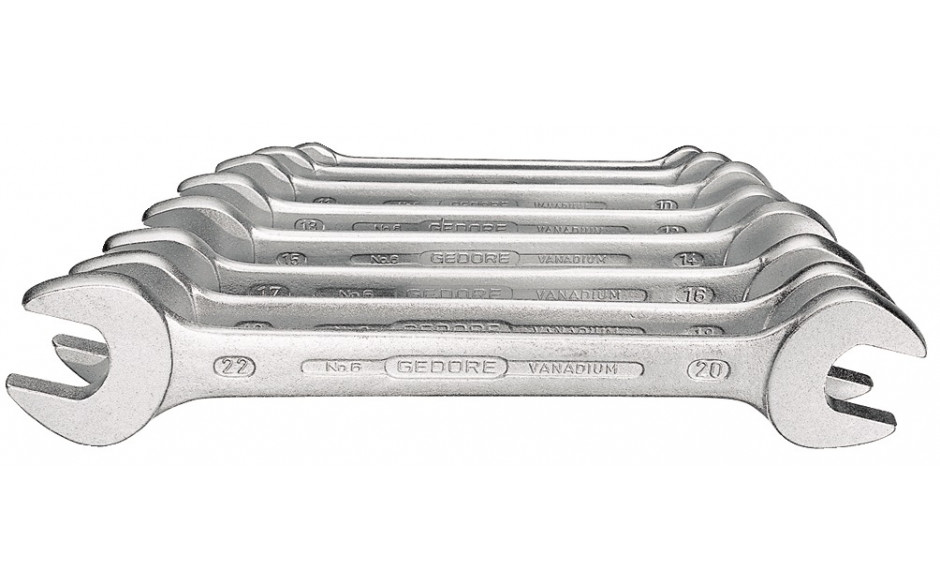 GEDORE Doppelmaulschlüsselsatz DIN 3110 Chrom-Vanadium 6/12 12teilig