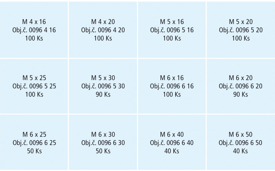 RECA Sortiment - DIN 933 - A2-70 - M4-M6 - 960-teilig