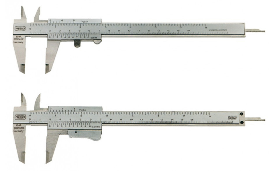 Feinmessschieblehre, mit Momentfeststellung, Messbereich 150/40 mm