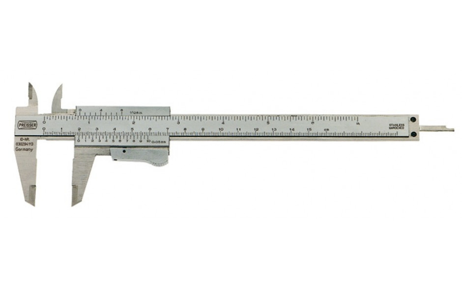 Feinmessschieblehre, mit Momentfeststellung, Messbereich 150/40 mm