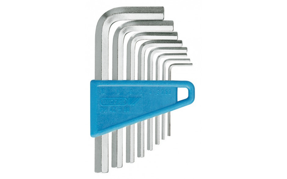 Inbusschlüssel-Satz 8-teilig DIN911 in PVC-Halter Sw 2-10 mm PH42-88