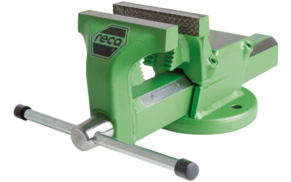 RECA Schraubstock mit Rohrspannbacken, geschmiedet, Backenbreite 140 mm