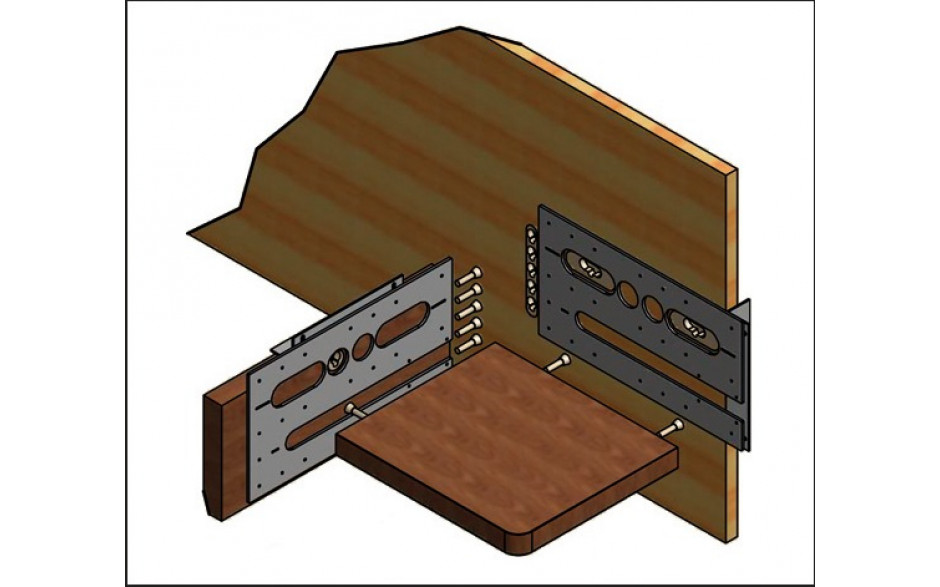 Universal Frässchablone Aluminium 445 x 245 mm für metallfreie Konusverbindungen