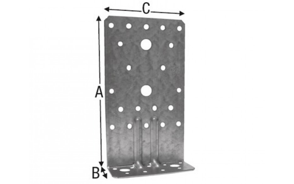 SIMPSON Passverbinder ABR170 mit Rippe feuerverzinkt