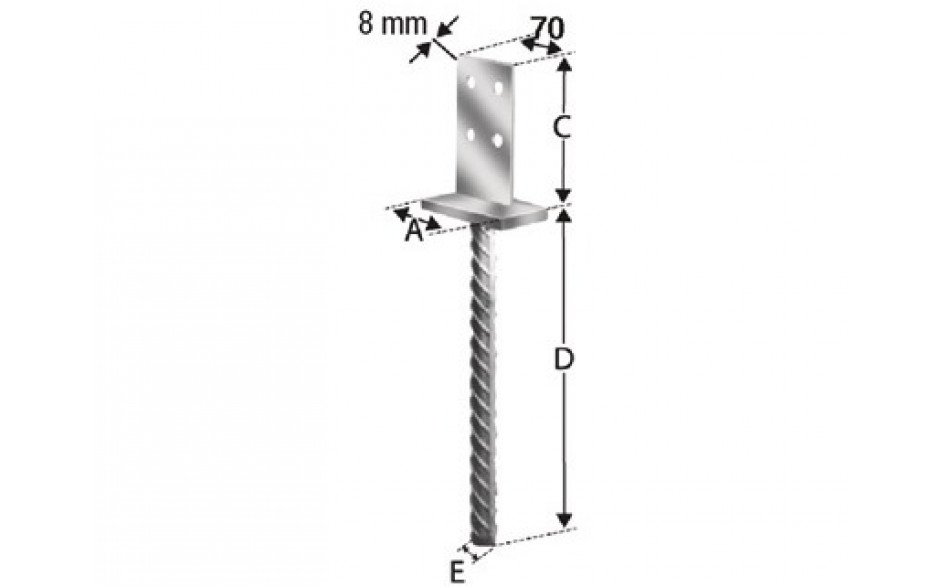 SIMPSON Stützenfuss PI 90 x 60 x 110 x 260 feuerverzinkt