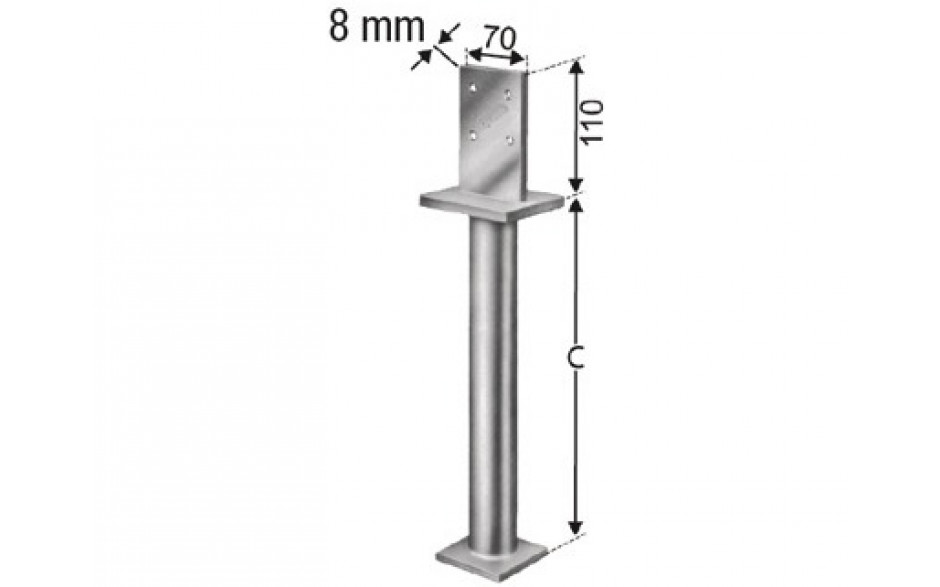 SIMPSON Stützenfuss PIS70G feuerverzinkt