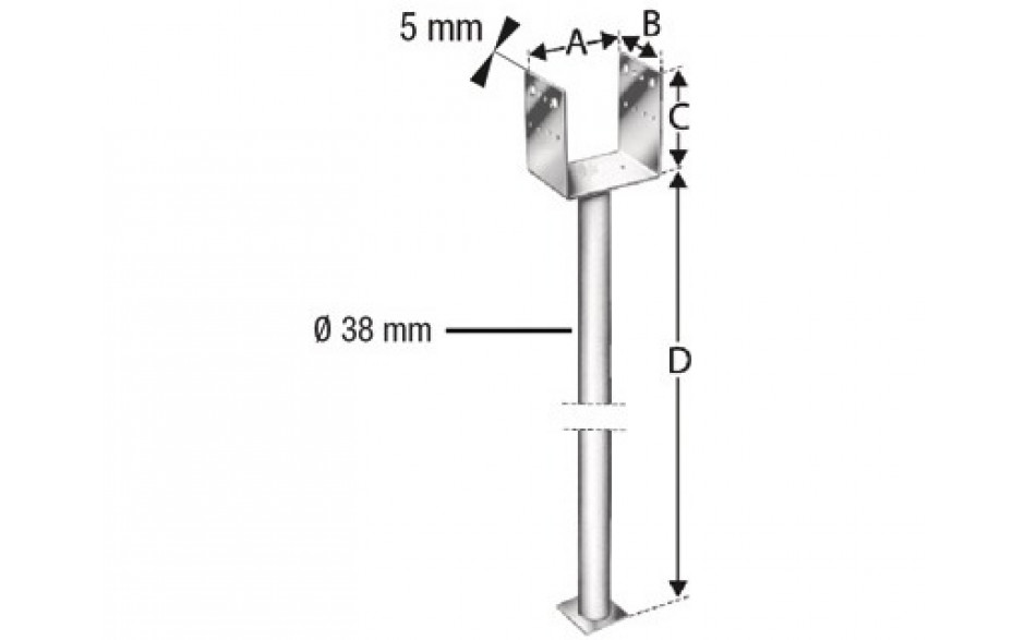 SIMPSON Stützenfuss PL 100 x 70G feuerverzinkt