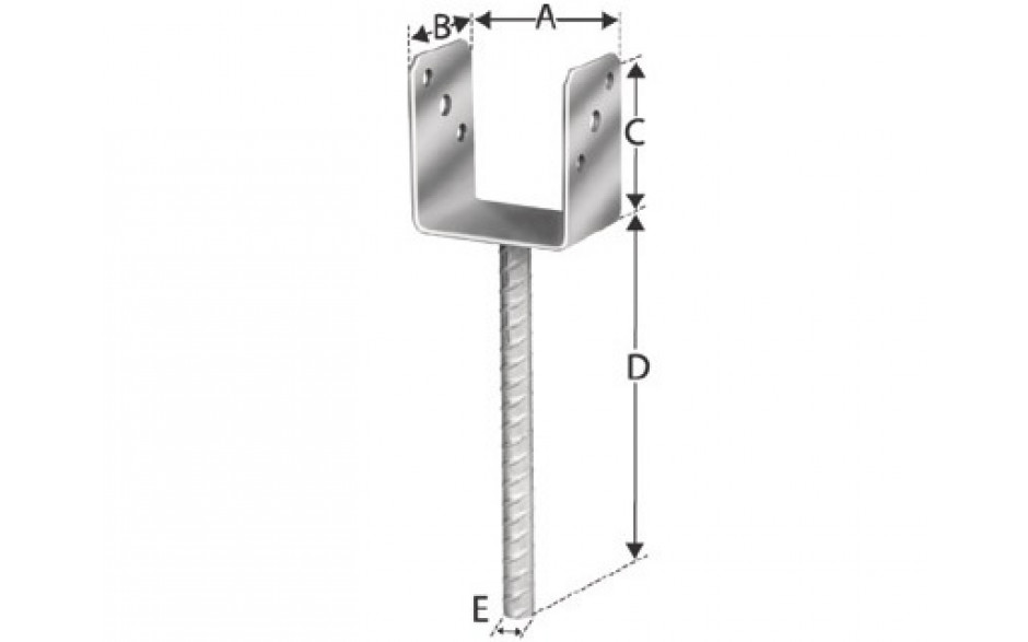 SIMPSON Pfostenhalter PPU96/60G feuerverzinkt