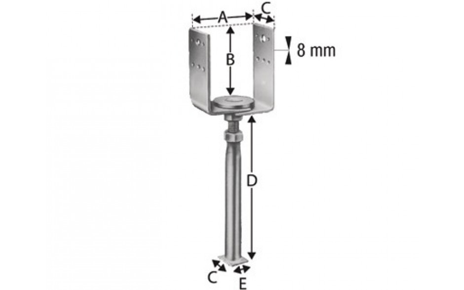 SIMPSON Stützenfuss PVD80G feuerverzinkt