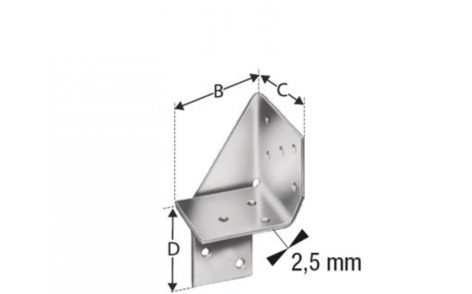 SIMPSON Universal Verbinder UNI100 Links feuerverzinkt