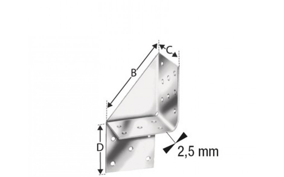 SIMPSON Universal Verbinder UNI130 Links feuerverzinkt