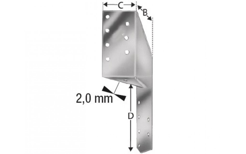 SIMPSON Universal Verbinder UNI190 Rechts feuerverzinkt