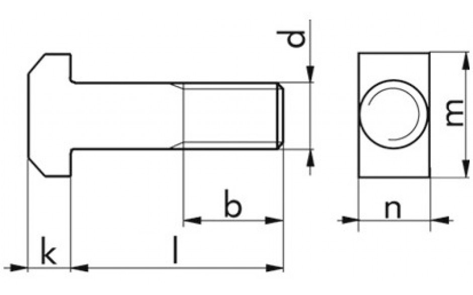 Hammerschraube DIN 186A - 8.8 - blank - M16 X 90