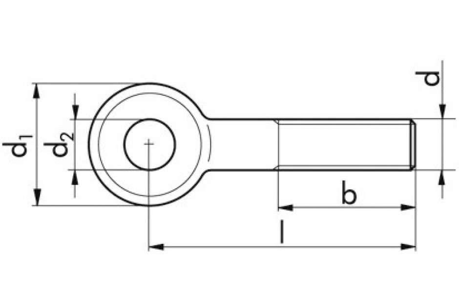 Augenschraube DIN 444A - 4.6 - verzinkt blau - M16 X 70