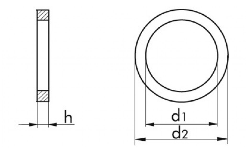 Dichtring DIN 7603A - Aluminium - 6 X 12 X 1