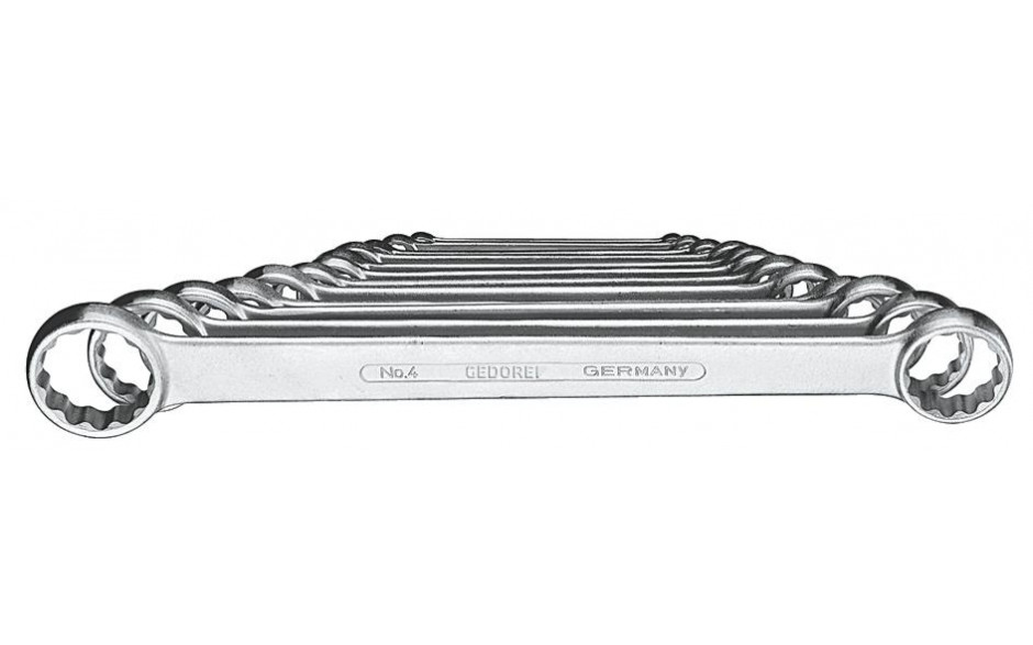 GEDORE Doppelringschlüsselsatz DIN 837 Chrom-Vanadium 4/12 12teilig