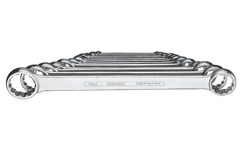 GEDORE Doppelringschlüsselsatz DIN 837 Chrom-Vanadium 4/120 12teilig