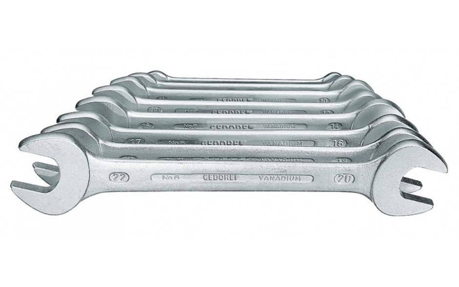GEDORE Doppelmaulschlüsselsatz DIN 3110 Chrom-Vanadium 6/8 8teilig