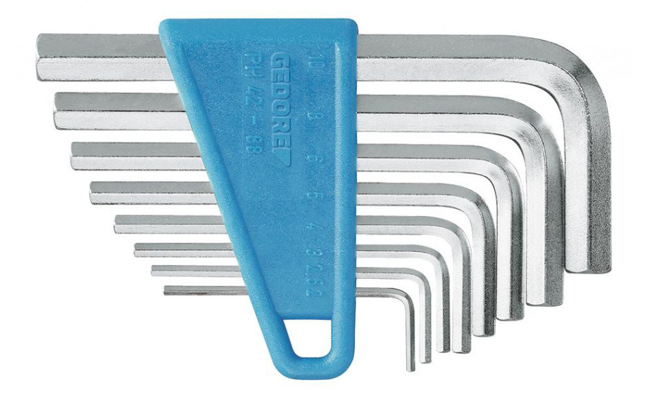 Inbusschlüssel-Satz 8-teilig DIN911 in PVC-Halter Sw 2-10 mm PH42-88