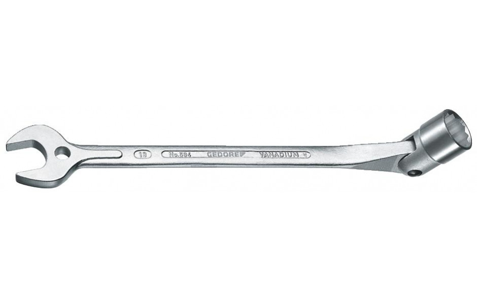 Maul-Steckschlüssel mit beweglichen Steckschlüsselende GEDORE 534 Sw 10 mm