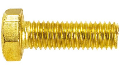 Sechskantschraube ISO 4017 - Messing - blank - M5 X 8
