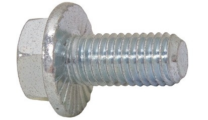 RECA Sechskant-LOCK-Schraube mit Flansch - 8.8 - verzinkt blau - M6 X 14