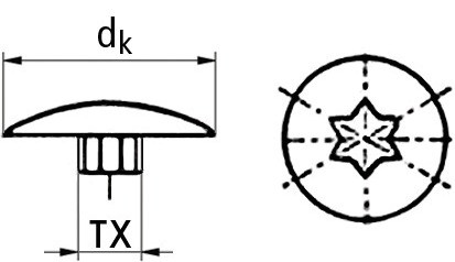 Abdeckkappe für Universal-Turboschraube Flachkopf Ø11 - TX30 - mahagonibraun