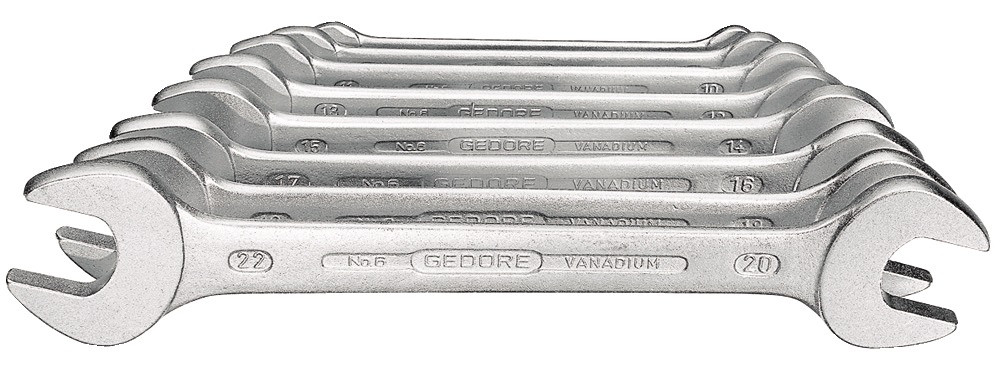 GEDORE Doppelmaulschlüsselsatz DIN 3110 Chrom-Vanadium 6/12 12teilig