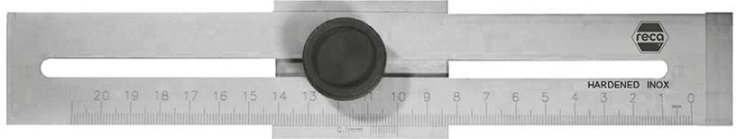 Streichmaß, flache Ausführung, Messbereich 250 mm