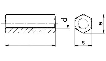 Sechskantmutter DIN 6334 - Stahl - verzinkt blau - M8 - RECA Premium Box - RECA