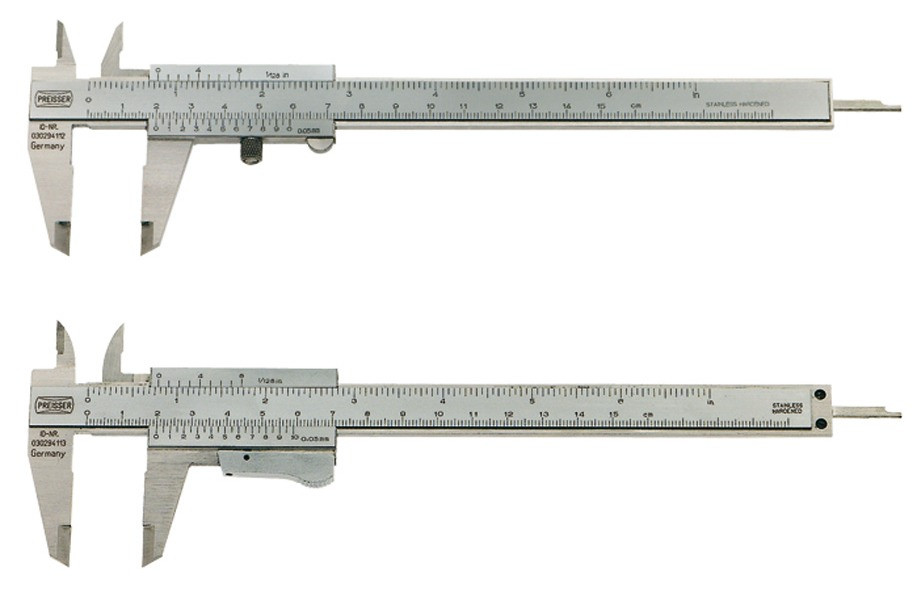 Feinmessschieblehre, mit Momentfeststellung, Messbereich 150/40 mm