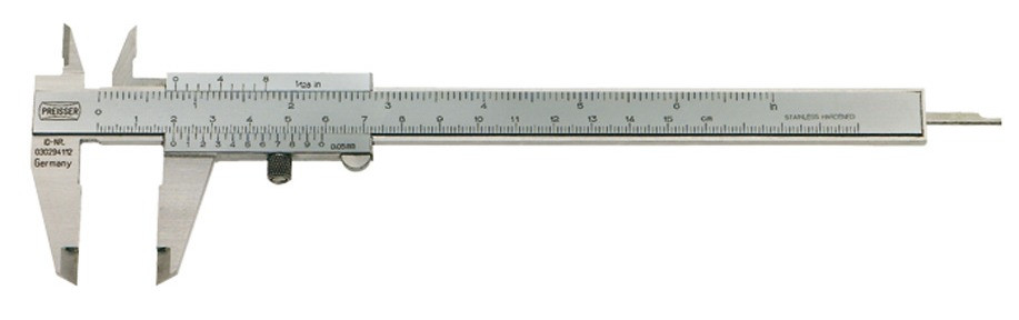Feinmessschieblehre, mit Schraube, Messbereich 150/40 mm