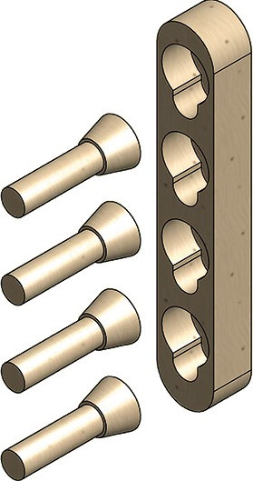 Metallfreie Konusverbindung Set B (Doppelbett)