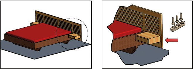 Metallfreie Konusverbindung Set B reduziert (Einzelbett)