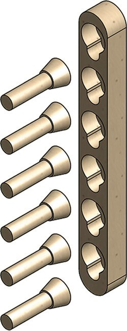 Metallfreie Konusverbindung Set D (Doppelbett)