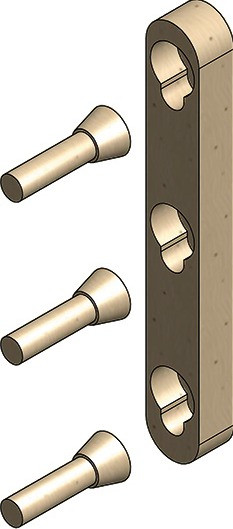 Metallfreie Konusverbindung Set B reduziert (Einzelbett)