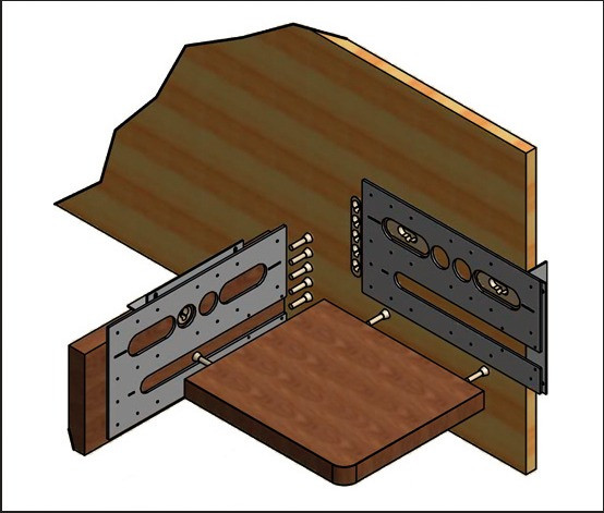 Universal Frässchablone Aluminium 445 x 245 mm für metallfreie Konusverbindungen