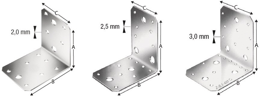 SIMPSON Winkelverbinder AB70 ohne Rippen feuerverzinkt