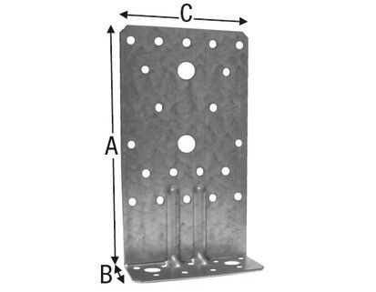 SIMPSON Passverbinder ABR170 mit Rippe feuerverzinkt