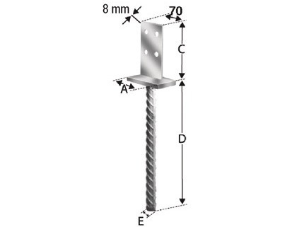 SIMPSON Stützenfuss PI 90 x 60 x 110 x 260 feuerverzinkt