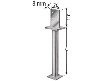 SIMPSON Stützenfuss PIS70G feuerverzinkt
