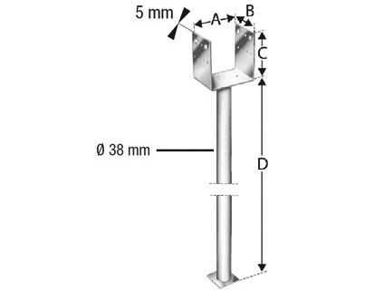 SIMPSON Stützenfuss PL 120 x 90G feuerverzinkt